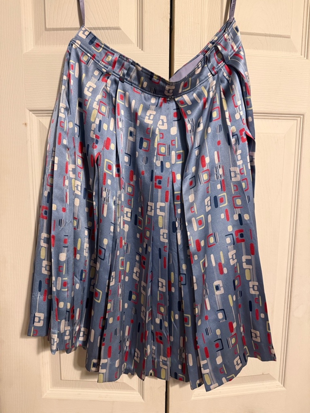 Vera Wang Light Blue Pleated Skirt
